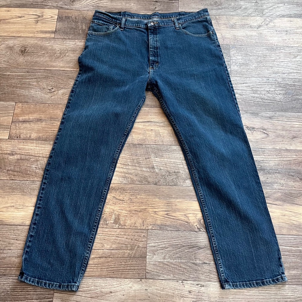 Wrangler Authentics Regular Fit Jeans Mens 40x32 Dark Wash Denim 9TRGAMD